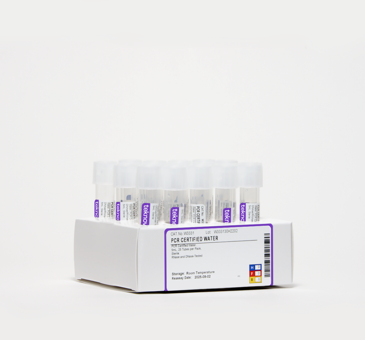 Water RNase And DNase Free PCR Certified Solution 5 Ml Per Tube 25